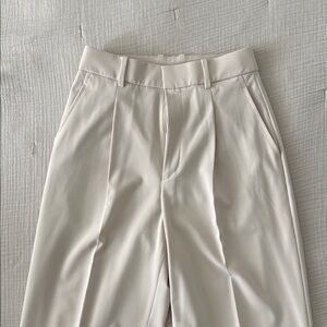Uniqlo Cream Wide Leg Trousers